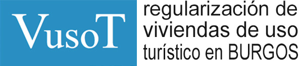 logotipo logotipo con texto viviendas de uso turístico en Burgos